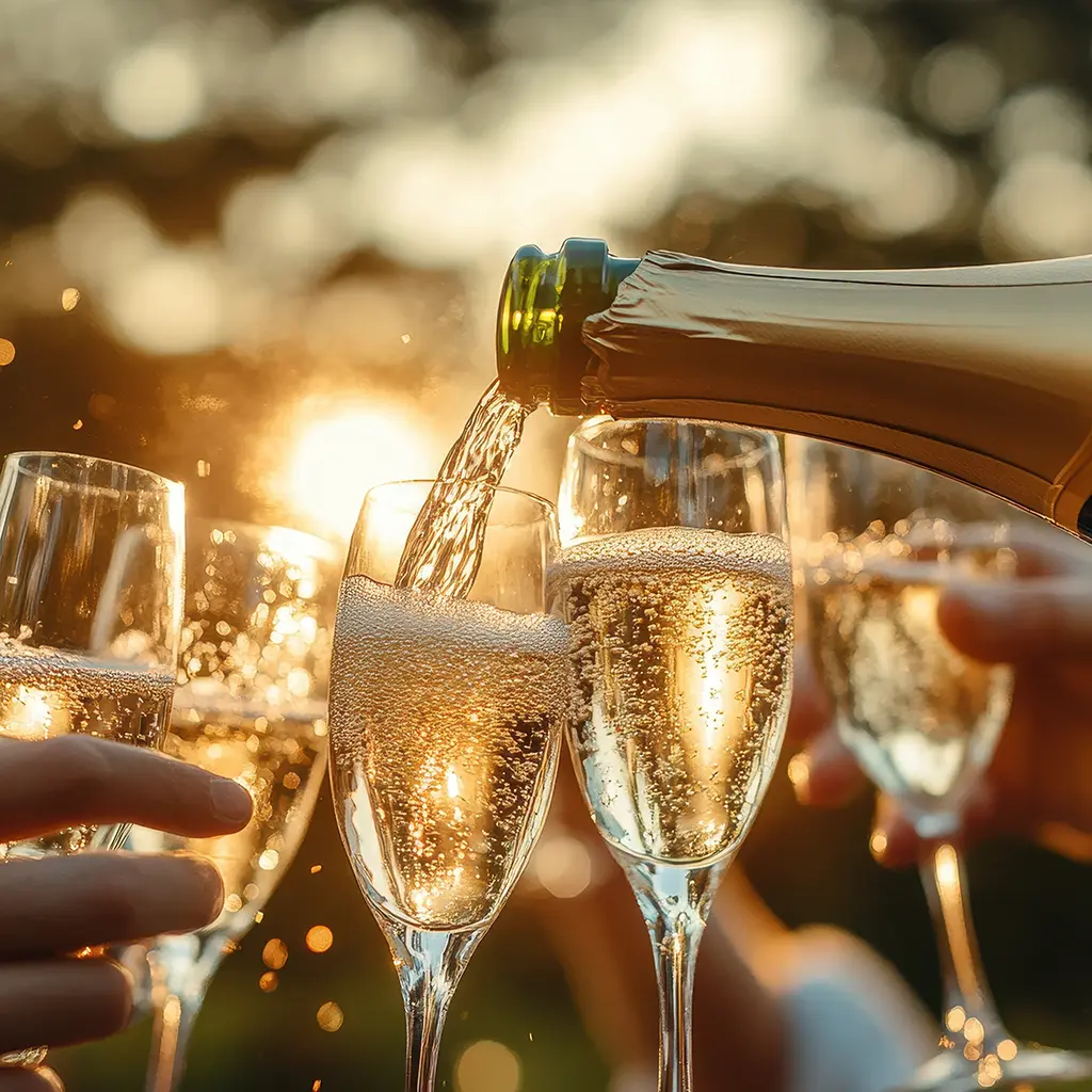 Sekt einschenken